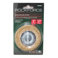 Rock FORCE Кордщетка дисковая латунная для дрели 100мм, в блистере