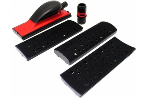 Русский Мастер Блок шлифовальный (шлифок) 70x198 мм с пылеотводом и подошвами 4шт