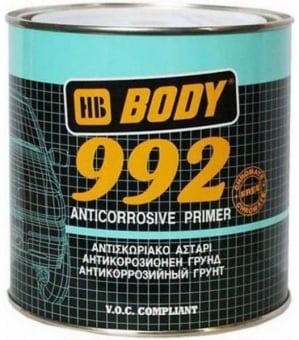 HB BODY Быстросохнущий антикоррозийный грунт 992, алкидный 1К, 1л