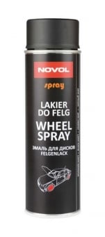 NOVOL Эмаль (краска) для дисков WHEEL SPRAY, Черный Мат, 500 мл
