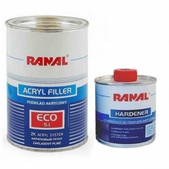 RANAL Акриловый грунт-наполнитель ECO 5+1 в ассортименте 0,75л + 0,15л отв.
