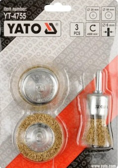 YATO Набор щеток для дрели 3 шт.
