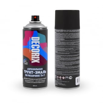 DECORIX Аэрозольная грунт-эмаль по ржавчине «3 в 1»,глянцевая, 520 мл