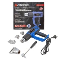 Forsage Фен промышленный электрический (термовоздуходувка) 2000W с регулировкой температуры + набор сопел