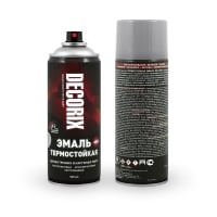 DECORIX Термостойкая краска TEMPERATURE (алюминий полуглянцевый) +400°С, в аэрозоле 520 мл