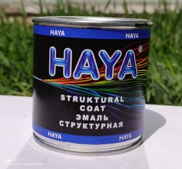 HAYA Структурная эмаль (краска) по пластику (для бамперов), чёрная, 0,25л