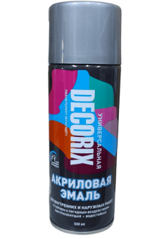 DECORIX Эмаль (краска) акриловая ALU professional, цвет: серебристый, в аэрозоле 520мл