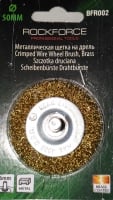 ROCK FORCE Кордщетка дисковая латунная для дрели 50мм, в блистере