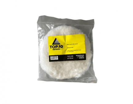 TОР.10 Refinish Диск полировальный меховой (из натуральной овчины) d150мм белый