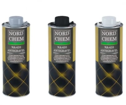 NORD CHEM Антигравийное покрытие NA-610 (средство охраны кузова) евробаллон 1л.