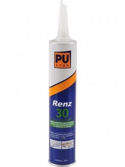 PUSTAR Клей-герметик полиуретановый для вклейки лобовых стекол RENZ 30, черный в тубе 310мл