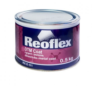 Reoflex Эмаль-грунт DTM-Coat, черный матовый, 0,5 кг.