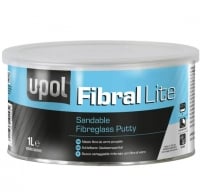 U-POL Шпатлевка со стекловолокном, сверхлегкая FIBRAL LITE, банка 1 л