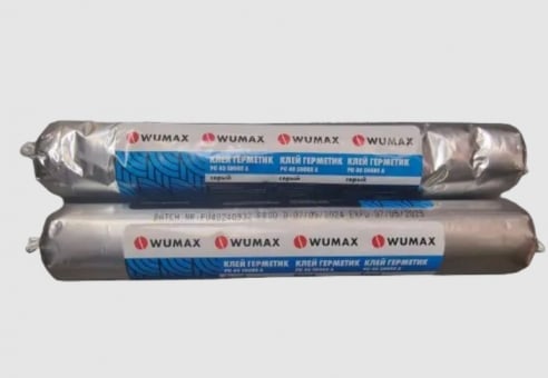 WUMAX Герметик полиуретановый PU 40 Shore A, черный, 600 мл